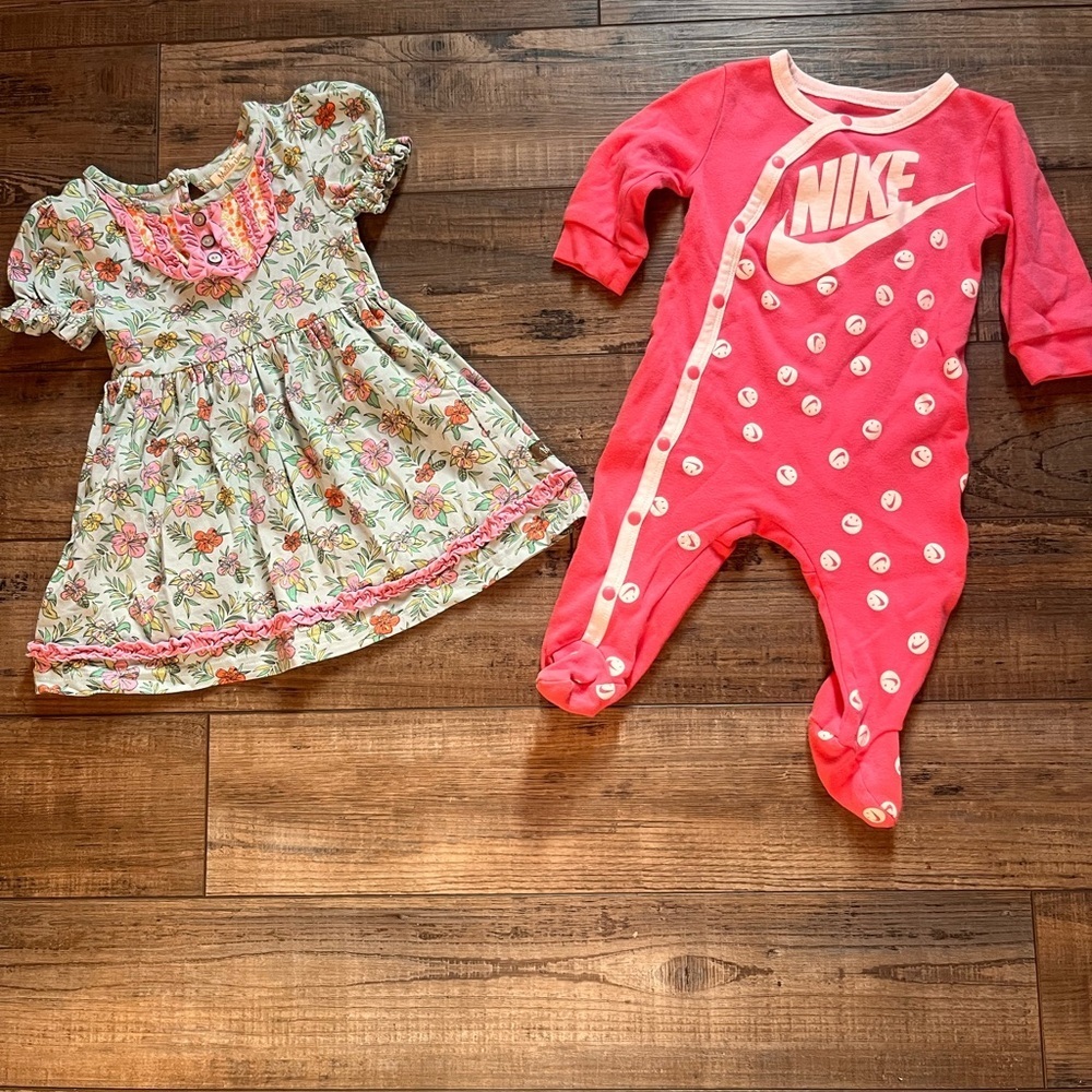Nike and Matilda Jane Coral Footed One Piece for Kids and dress